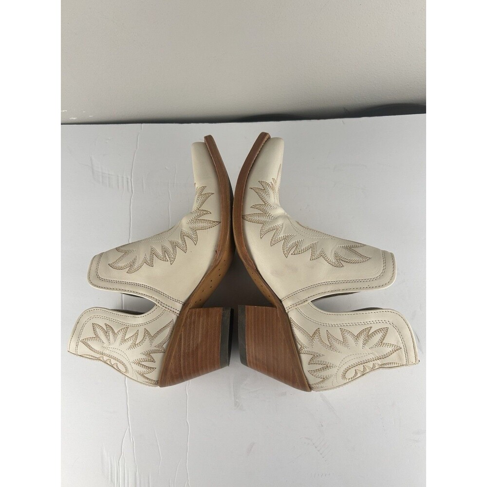Ariat boots womens Dixon Color Blanco Us 10 Off-White Leather Embroidered Short - Picture 7 of 11